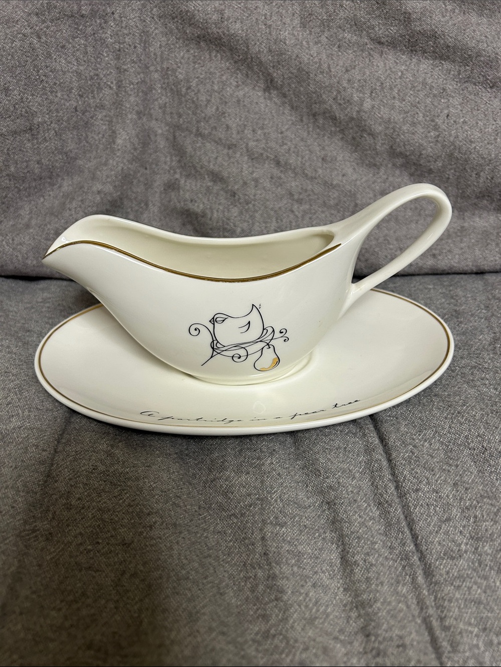 2006 Maxwell & Williams Gravy Boat with Saucer - 12 Days of Christmas